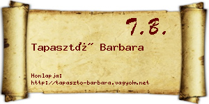 Tapasztó Barbara névjegykártya